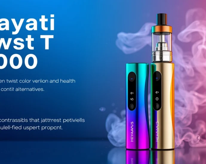 Hayati Twist 5000 portable vaporizer showcasing its sleek design and advanced features