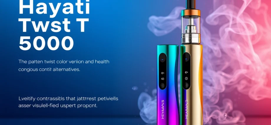 Hayati Twist 5000 portable vaporizer showcasing its sleek design and advanced features