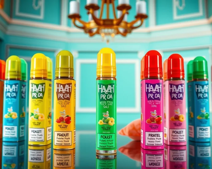 Hayati Pro Max Nic Salt 10ml e-liquids showcasing various flavors available for vaping