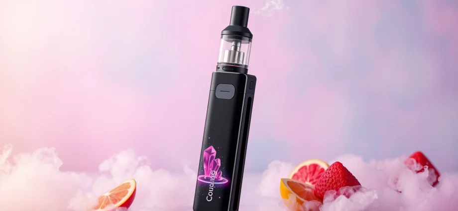 a sleek crystal vape 6000 puffs device showcasing various flavors